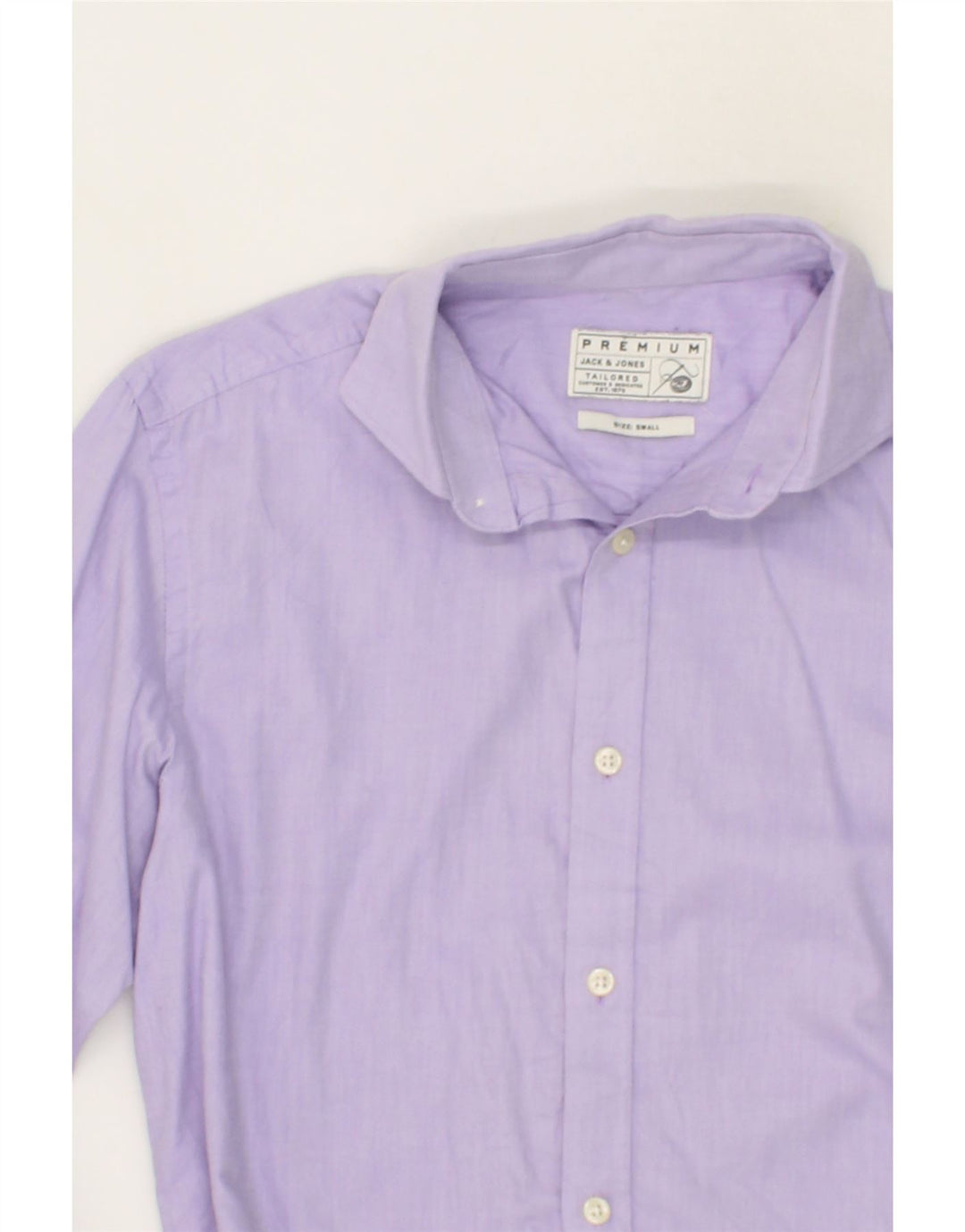 JACK & JONES Mens Tailored Shirt Small Purple Cotton Vintage Jack & Jones and Second-Hand Jack & Jones from Messina Hembry 