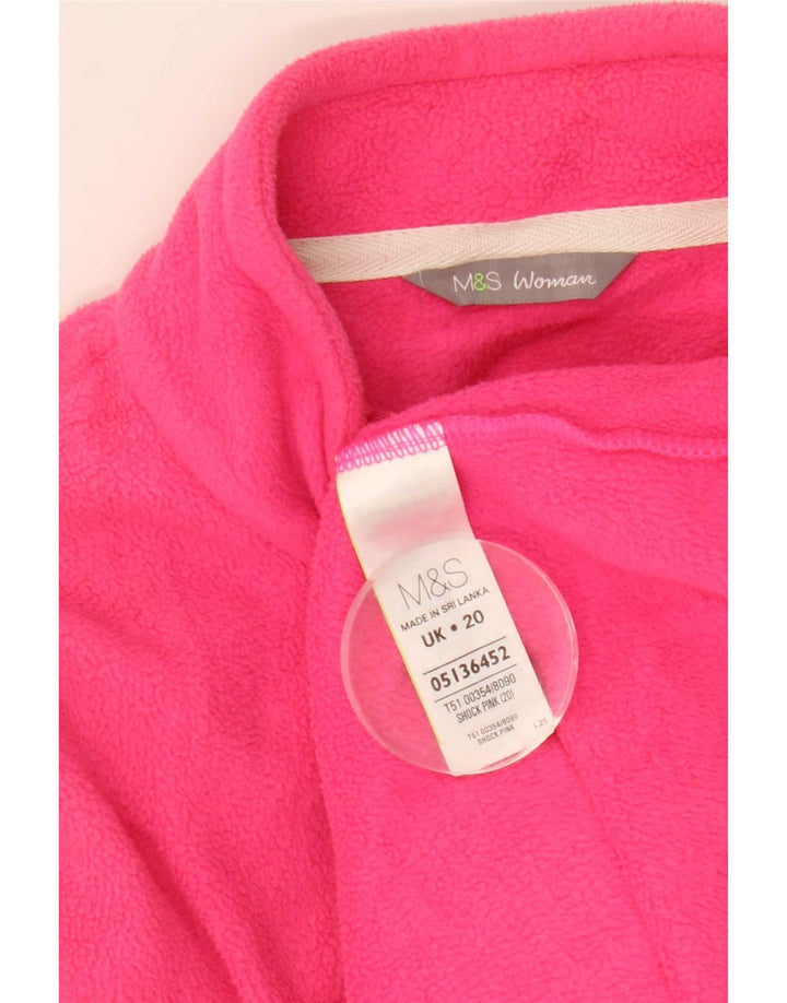 Marks & Spencer Damen Fleecejacke UK 20 2XL Rosa Polyester
