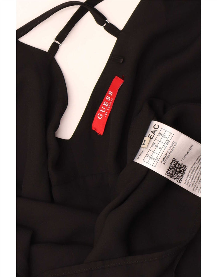 Guess Damen Ärmelloses Maxikleid UK 14 Medium Schwarz Polyester
