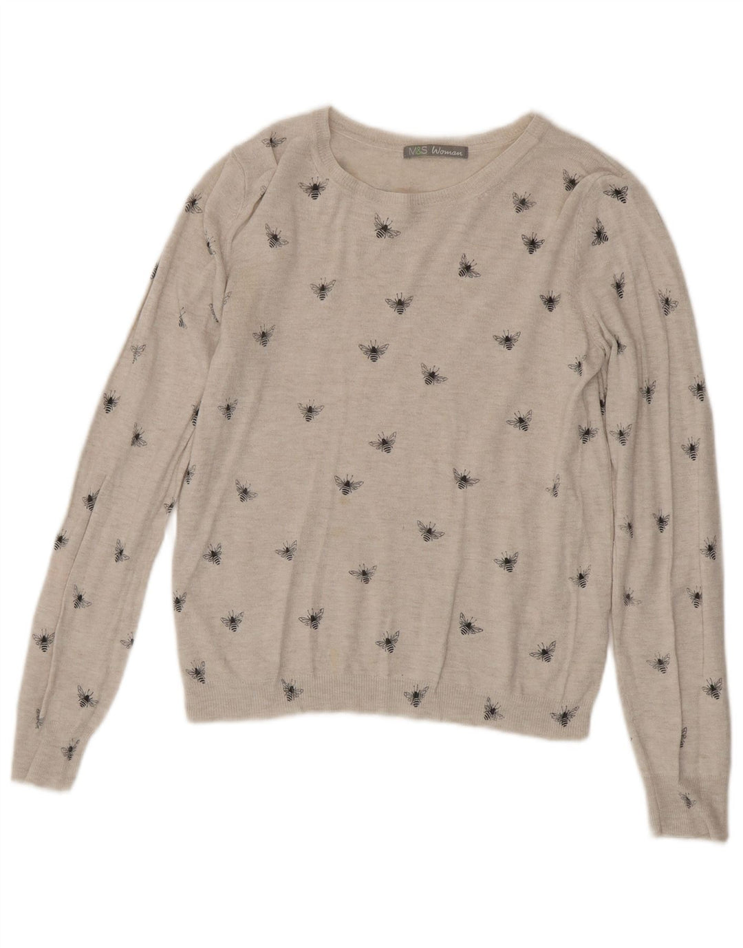 Marks & Spencer Damen-Pullover mit U-Boot-Ausschnitt, Gr. 8, Grau