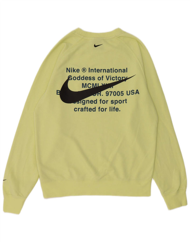 Nike Herren-Sweatshirt mit Grafik, Größe S, Gelb, Baumwolle