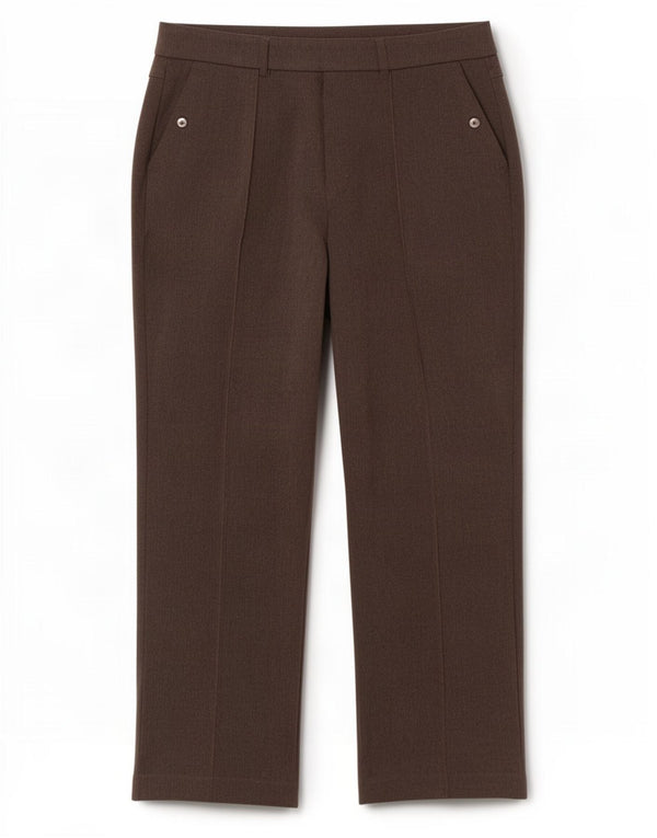 Marks & Spencer Damen Gerade Chinohose UK 10 Small W28 L26 Braun