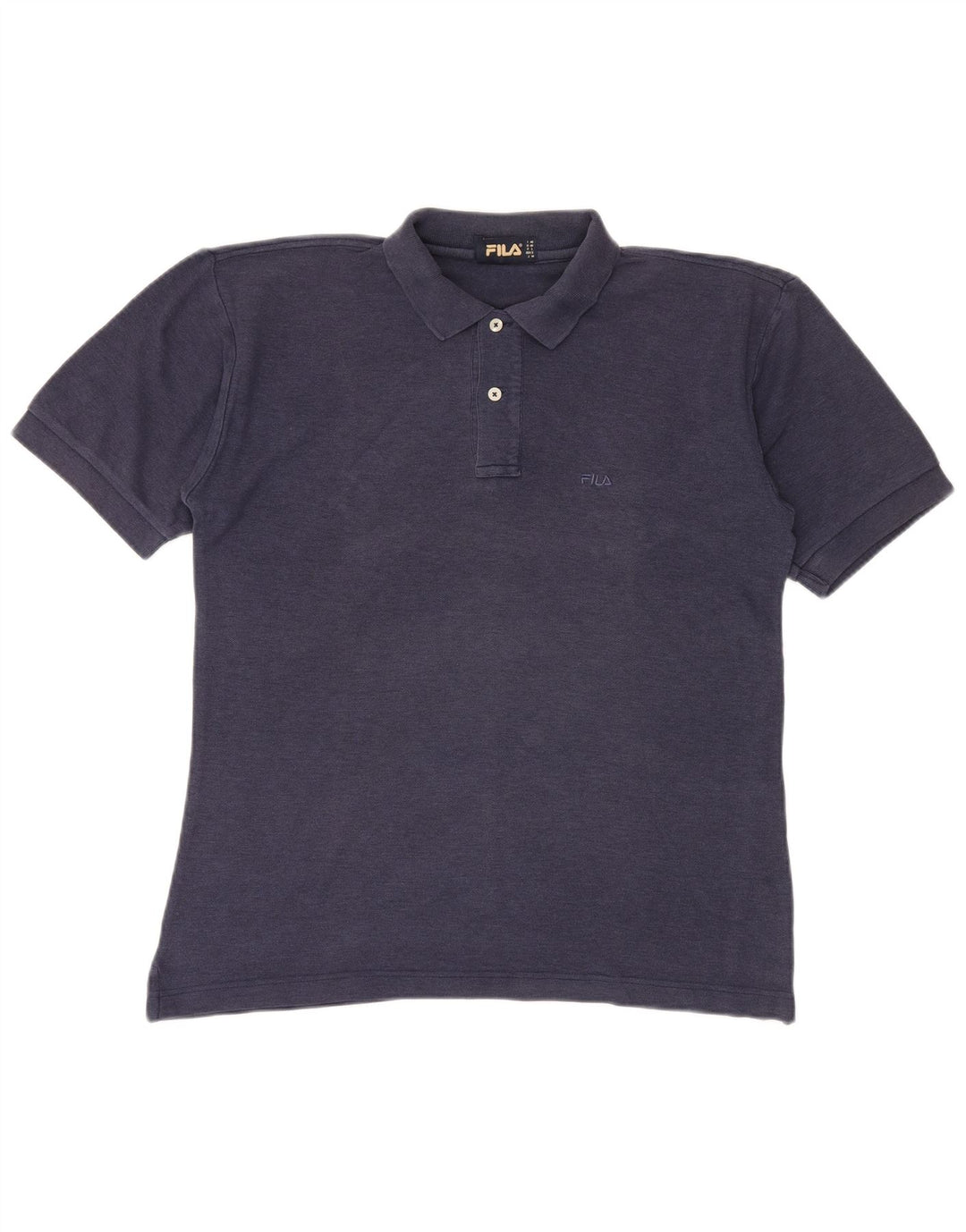 Fila Herren Poloshirt IT 46 Small Marineblau Baumwolle
