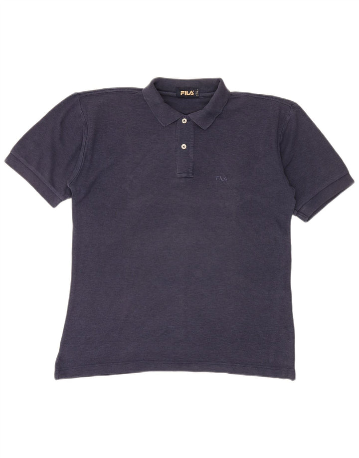 Fila Herren Poloshirt IT 46 Small Marineblau Baumwolle