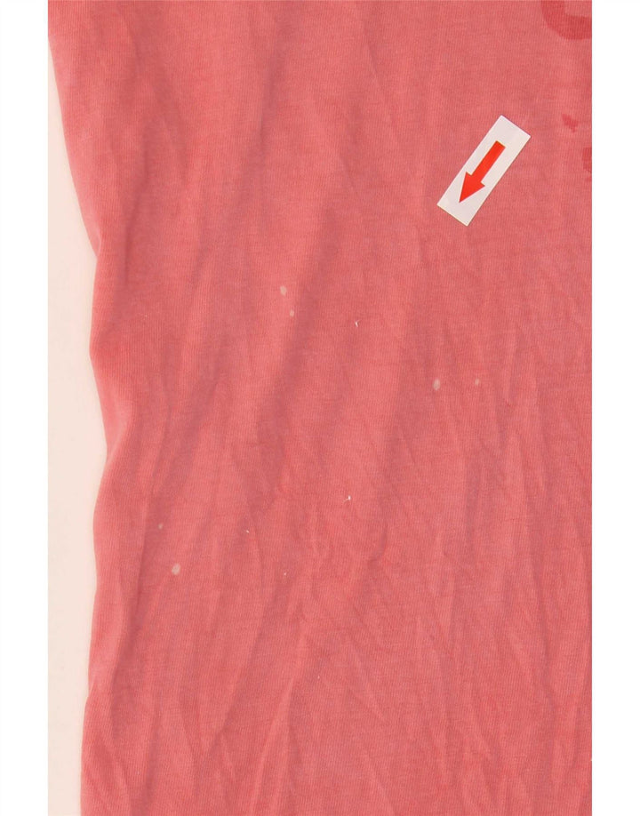 Diesel Herren-T-Shirt mit Grafik, Mittelrosa, Baumwolle