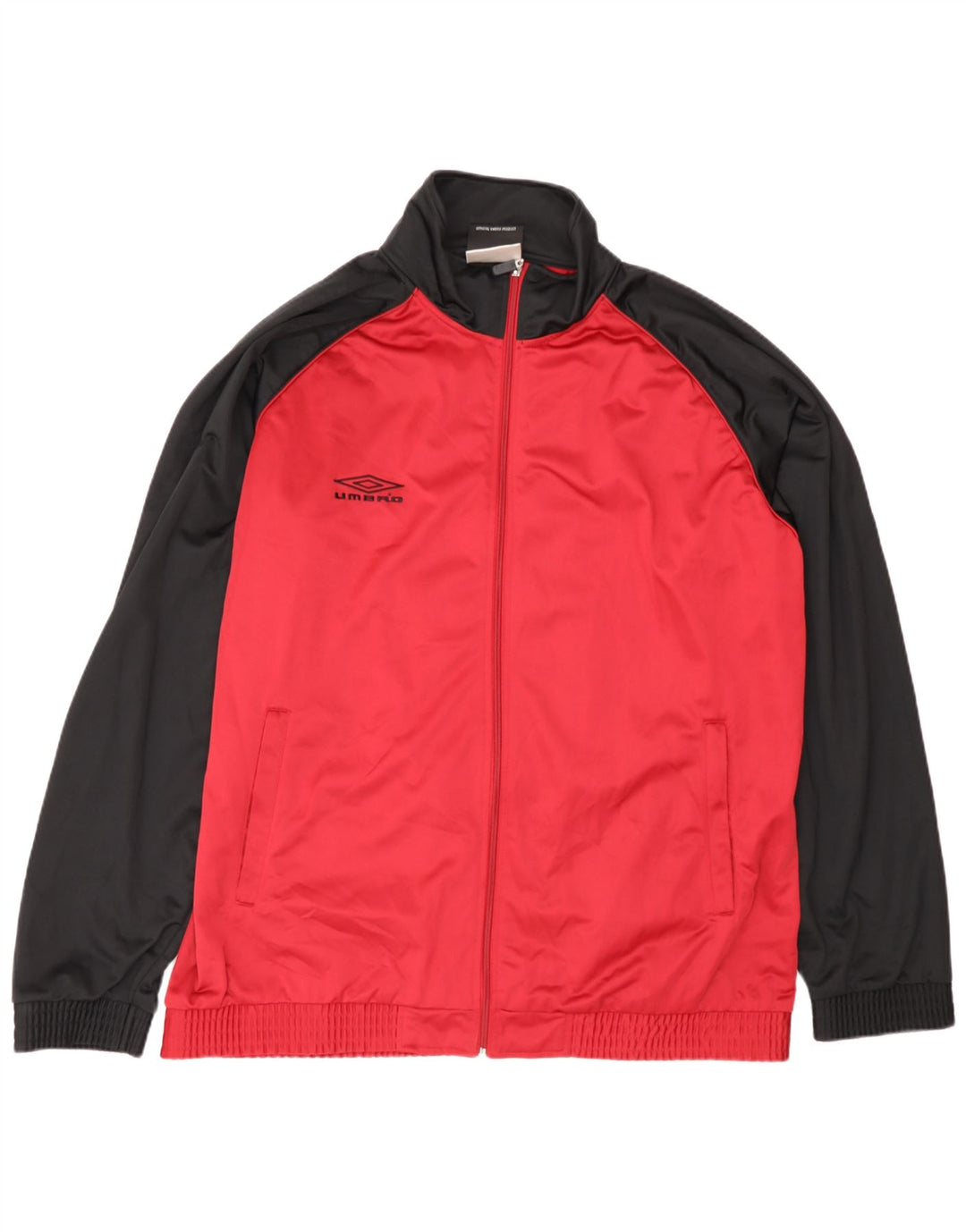 Umbro Herren-Trainingsanzug-Top-Jacke, UK 47/49, 2XL, rotes Farbblock-Polyester
