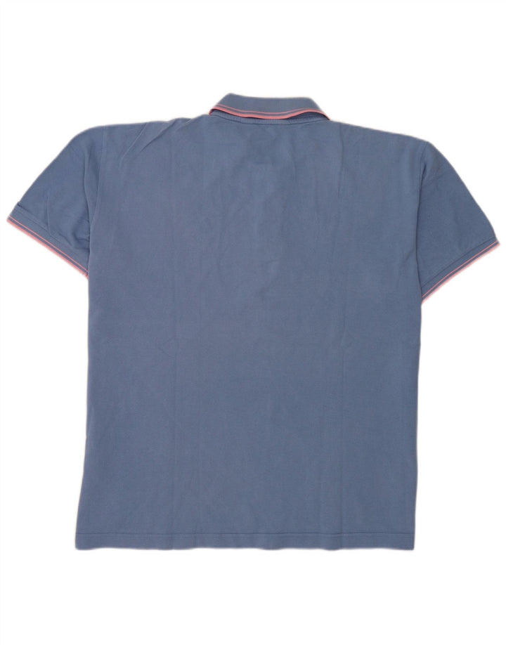 Kappa Herren Poloshirt 2XL blau gestreift aus Baumwolle