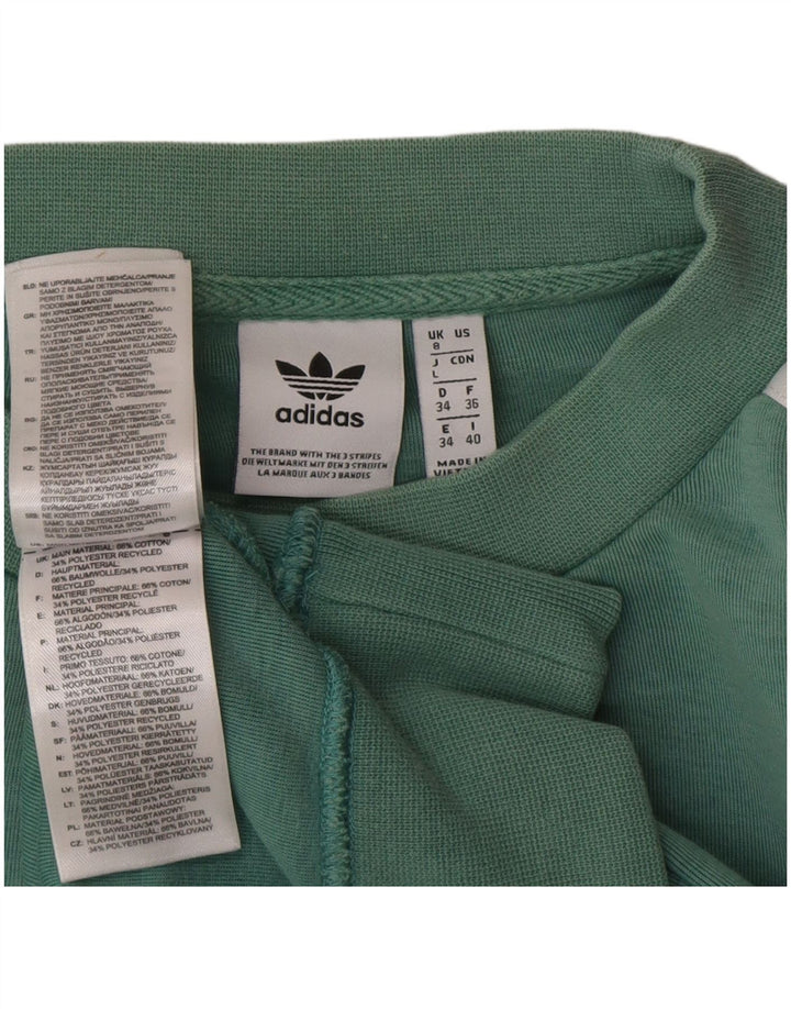 Adidas übergroßer Damen-Sweatshirt-Pullover, Gr. 8, klein, grüne Baumwolle