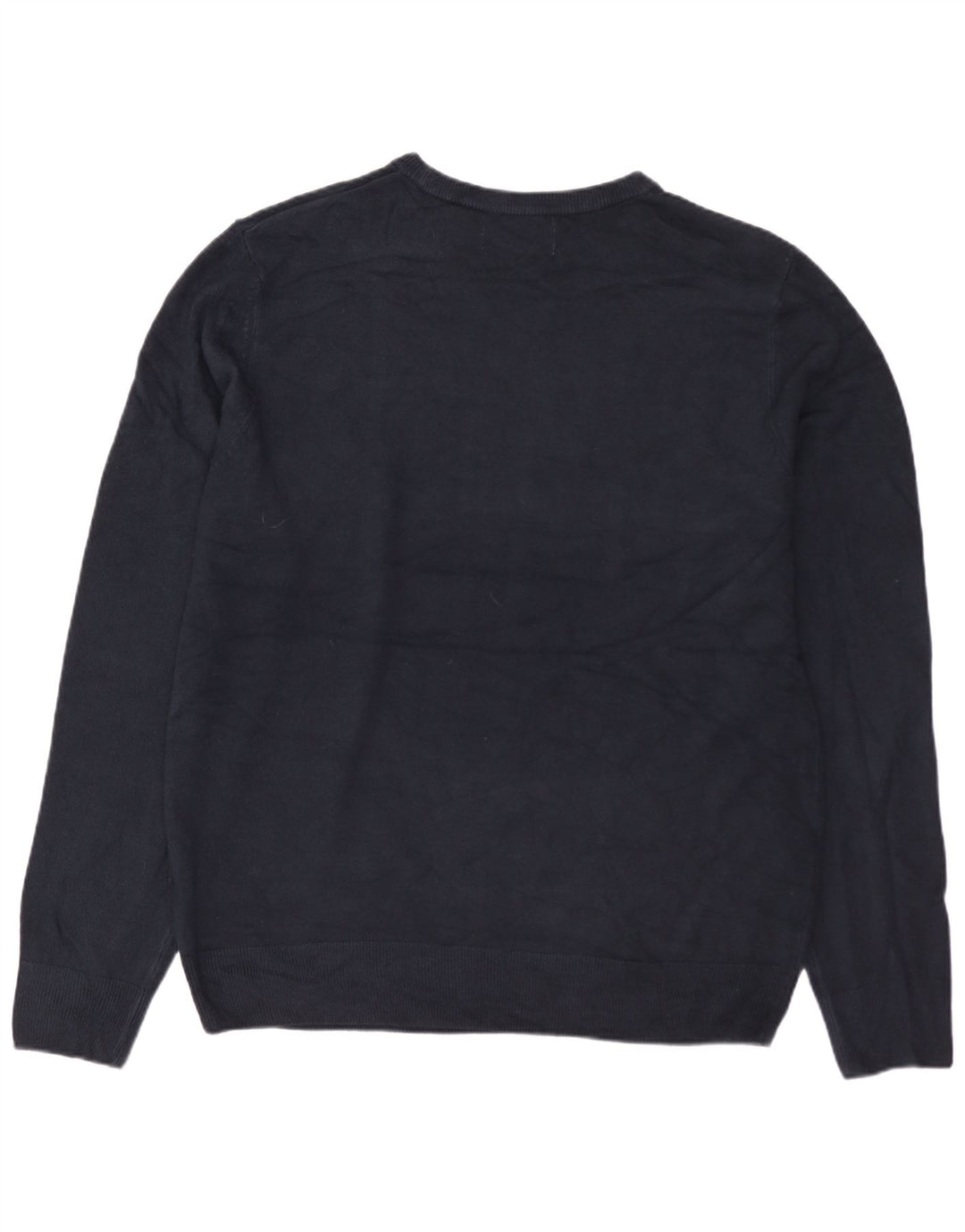 MARKS & SPENCER Herren-Pullover mit Rundhalsausschnitt, Größe L, Marineblau, Acryl