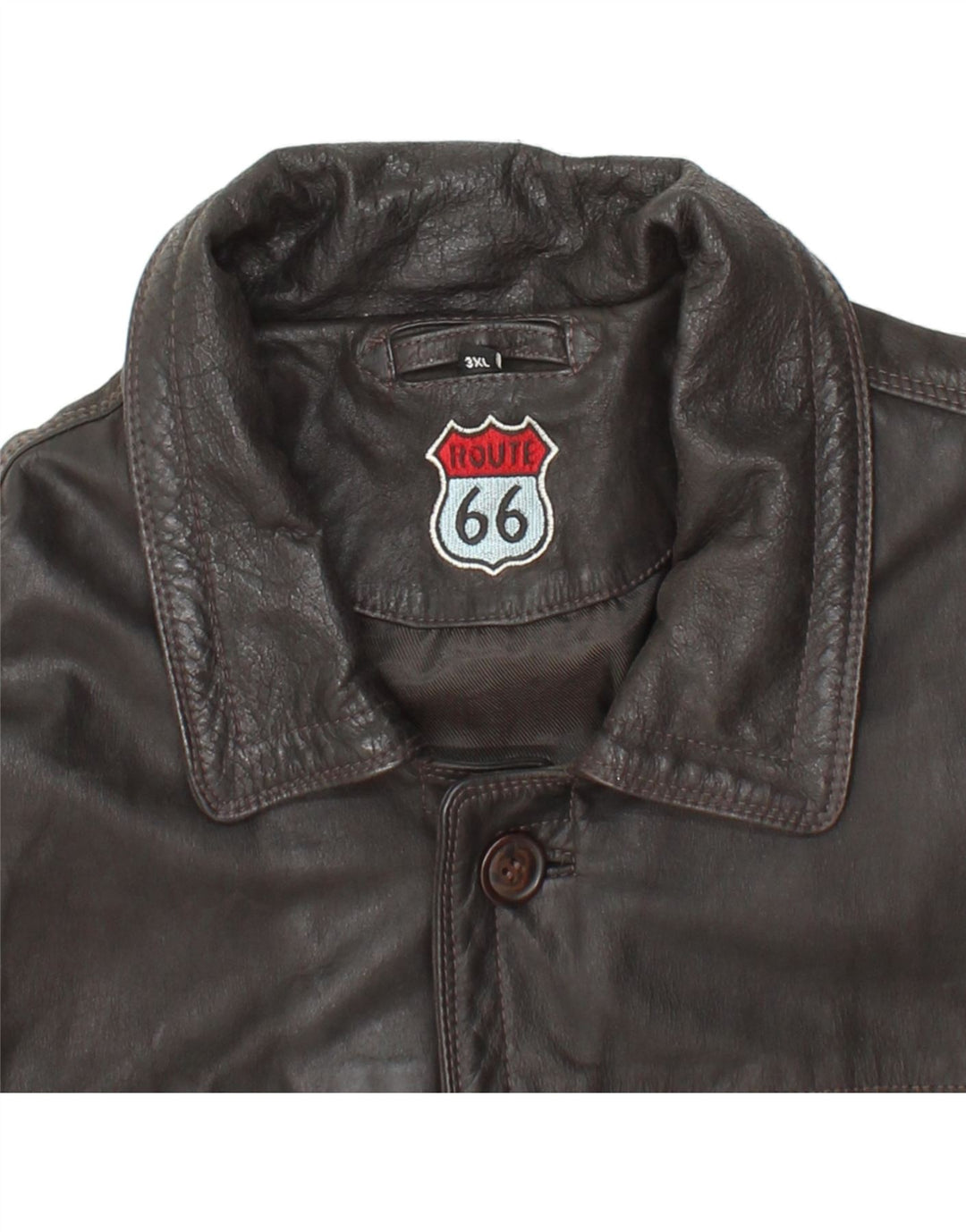 ROUTE 66 Herren Ledermantel UK 46 3XL Schwarzes Leder