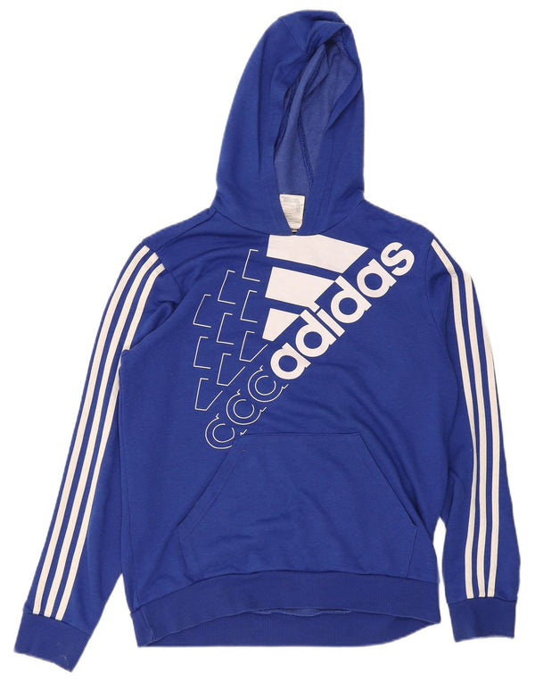 Adidas Jungen Graphic Hoodie Pullover 15-16 Jahre Blau Baumwolle Sport