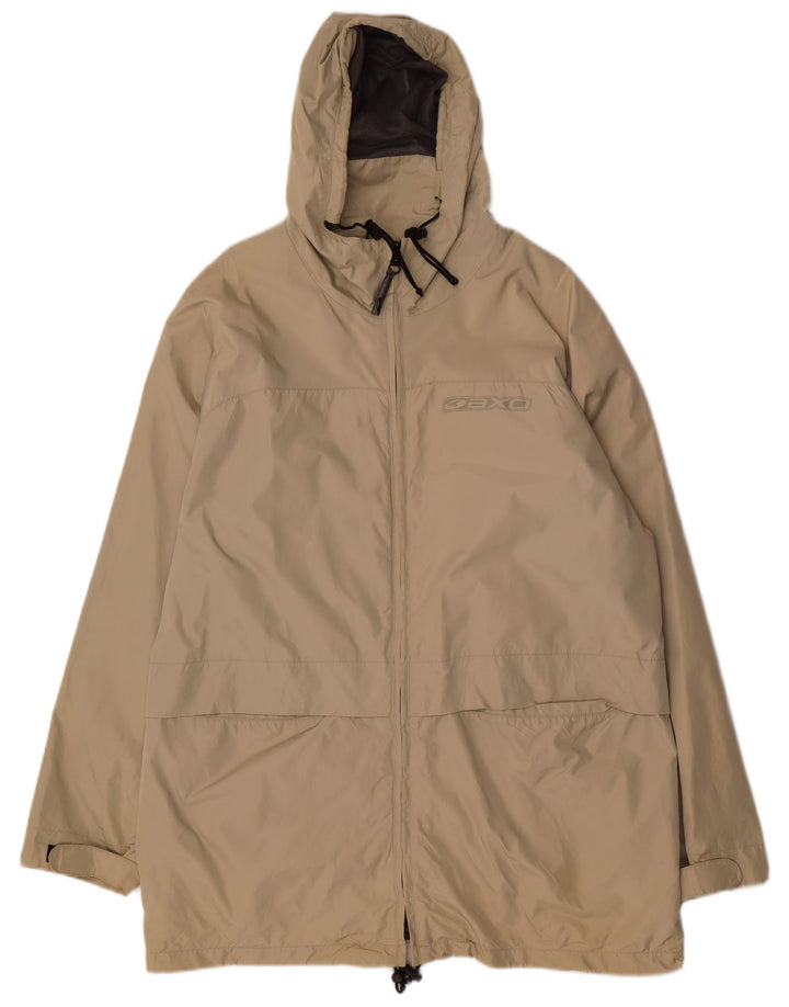 AXO Herren-Windbreaker-Mantel mit Kapuze, UK 40, Größe L, Beige, Polyamid