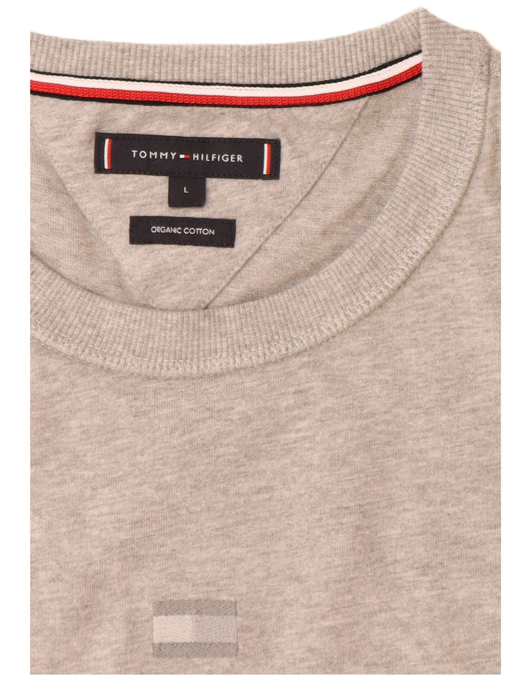 TOMMY HILFIGER Herren T-Shirt Top Large Grau Baumwolle