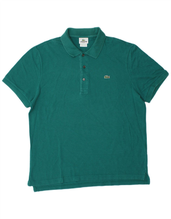 LACOSTE Herren-Poloshirt mit schmaler Passform, Größe 5, große grüne Baumwolle