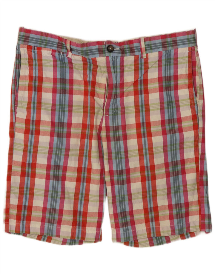 JACK WILLS Herren-Chinoshorts W34, große, mehrfarbig karierte Baumwolle