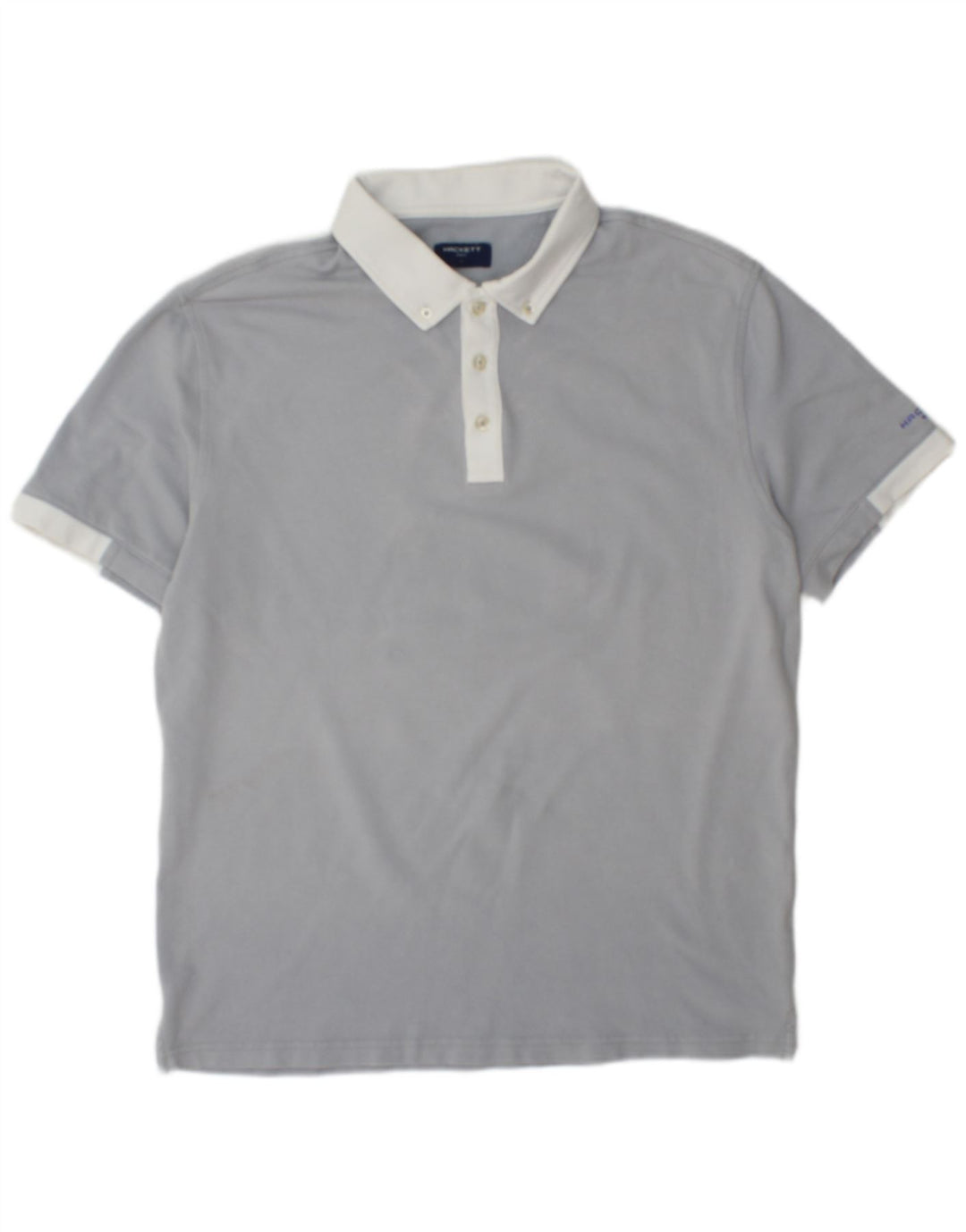Hackett Herren-Golf-Poloshirt, große graue Baumwolle