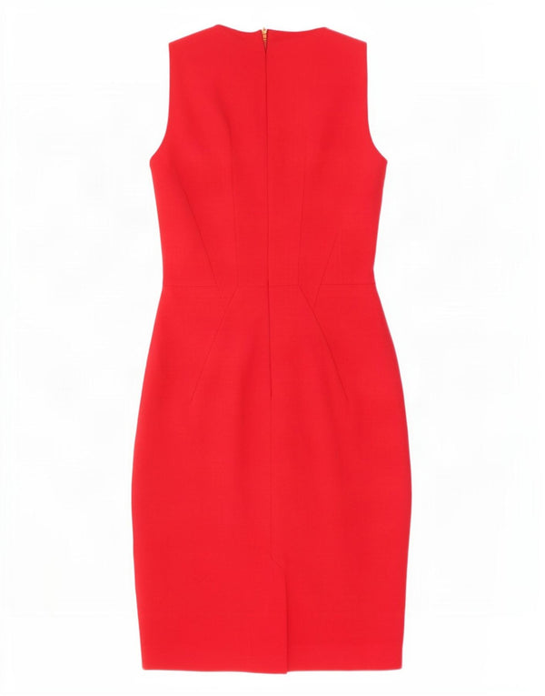 Warehouse Ärmelloses Etuikleid für Damen, UK 6 XS, Rot, Polyamid