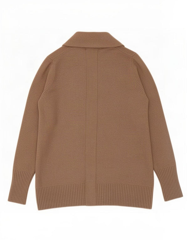 Jigsaw Damen-Cardigan-Pullover UK 14 Mittelbeige Wolle