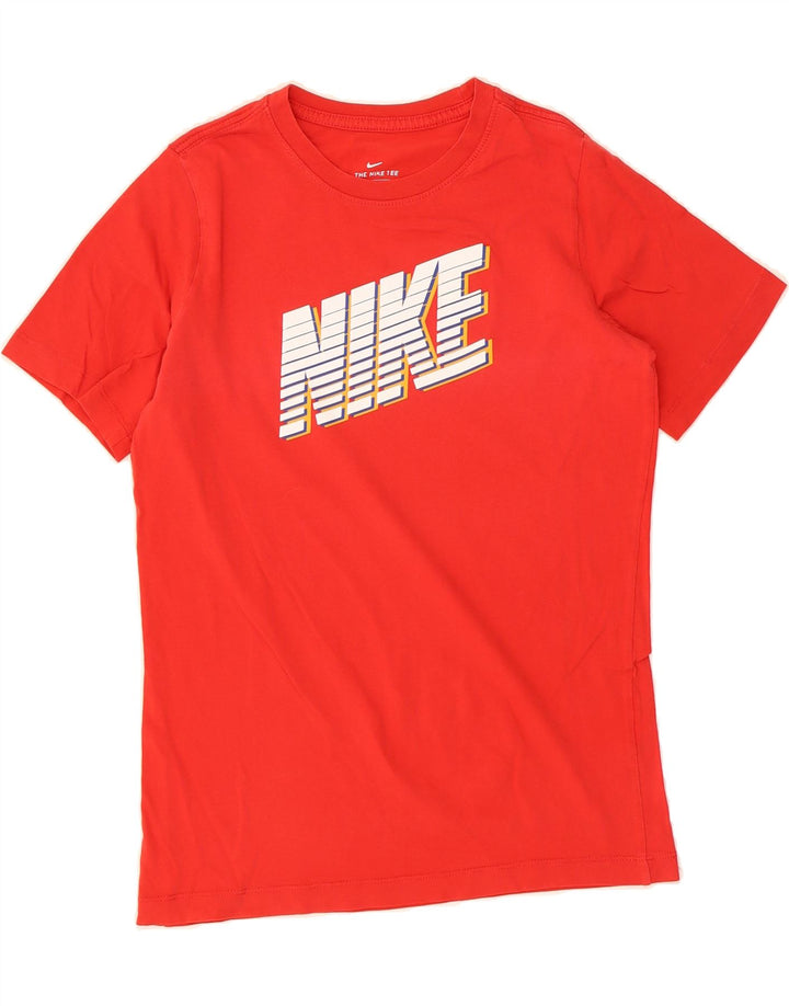 NIKE Boys Graphic T-Shirt Top 13-14 Years XL Red Vintage Nike and Second-Hand Nike from Messina Hembry 