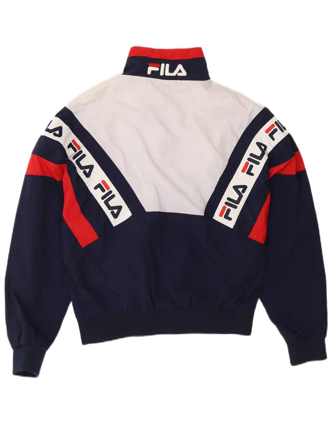 FILA Damen-Trainingsanzug-Oberteil, übergroß, Jacke, UK 6, XS, Marineblau, Farbblock