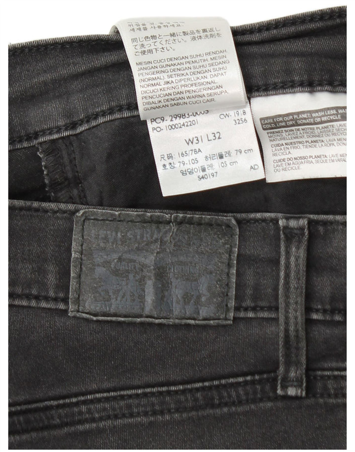 Levi's Herren 511 Slim Jeans W31 L29 schwarze Baumwolle