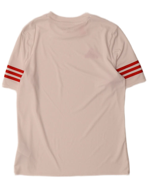 Adidas Jungen Climalite T-Shirt Top 13-14 Jahre XL Weiß Polyester