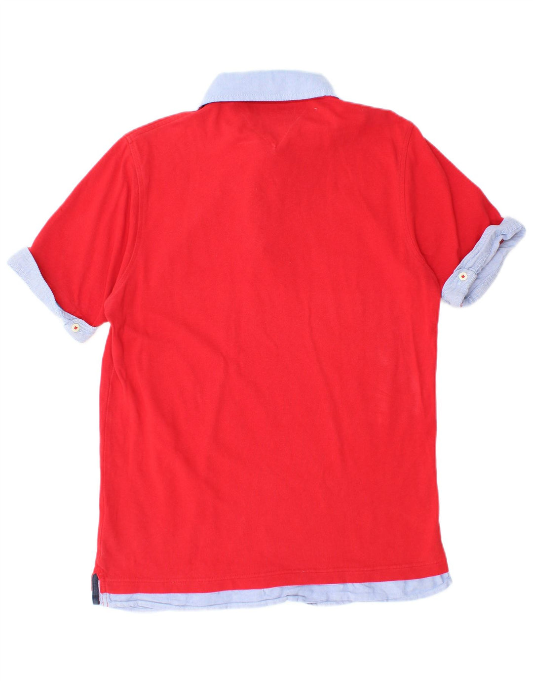 TOMMY HILFIGER Herren Slim Fit Poloshirt Große rote Baumwolle