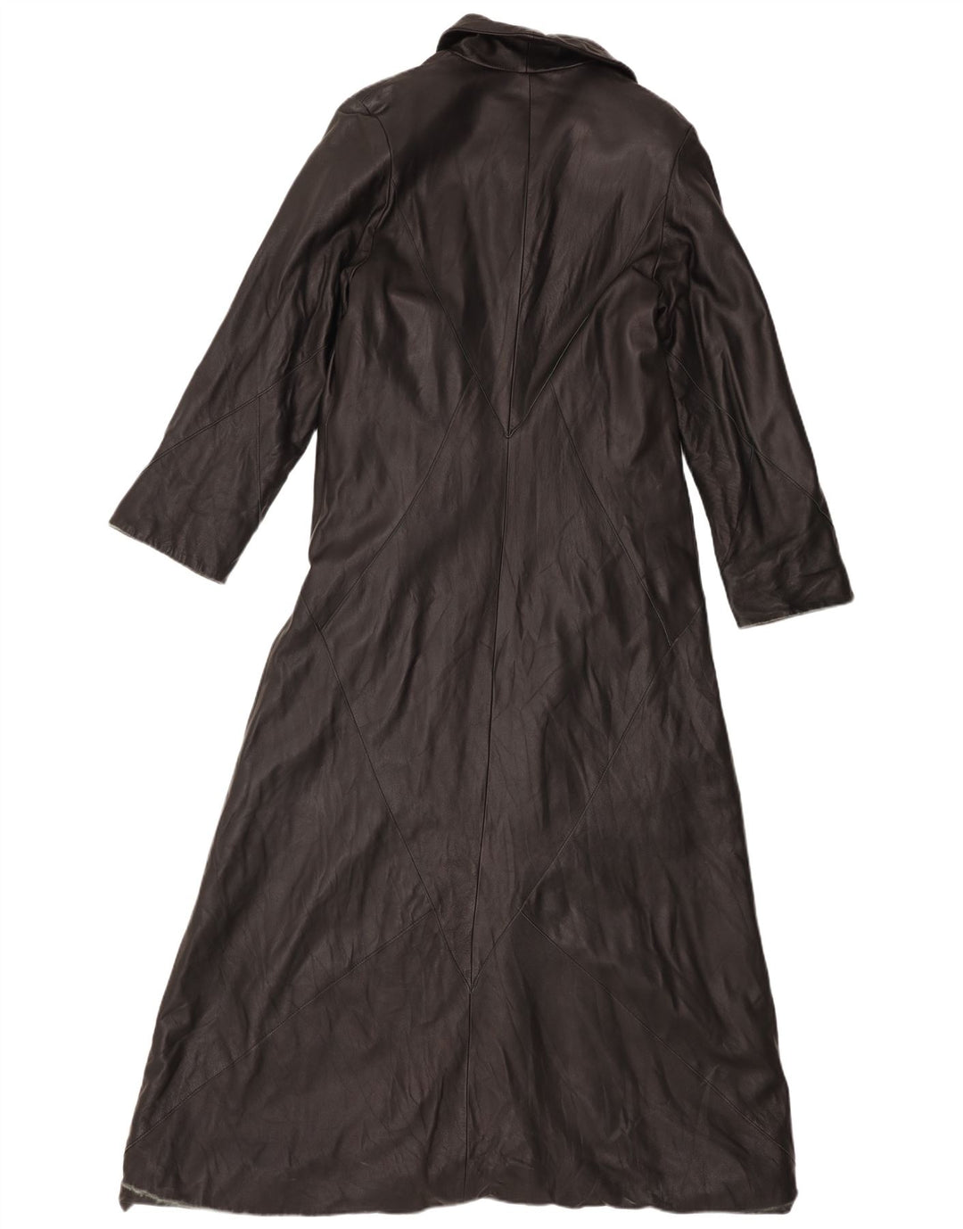 Vintage Damen Ledermantel IT 46 Großes schwarzes Leder