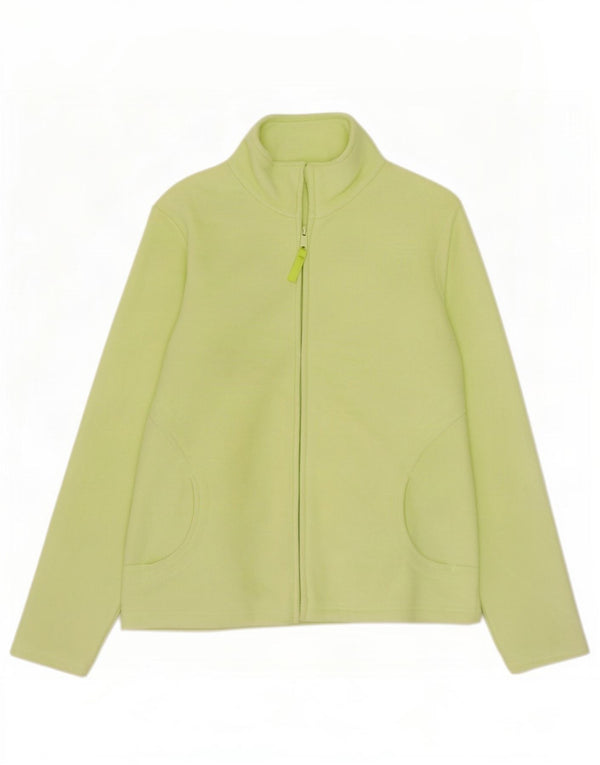 Marks & Spencer Damen Fleecejacke UK 12 Mittelgrünes Polyester