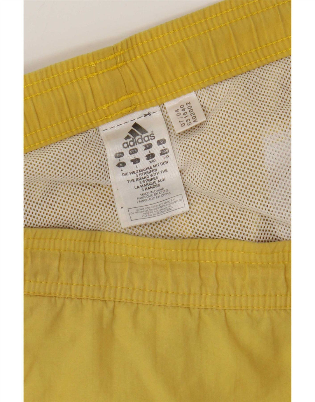 Adidas Herren Cargo Badeshorts Großes gelbes Nylon