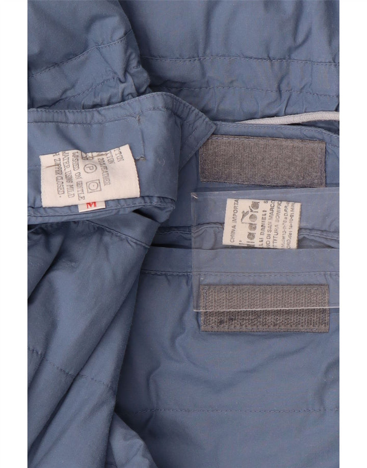 DIADORA Herren Loose Fit Reversible Wattierte Jacke UK 38 Mittelblaue Baumwolle