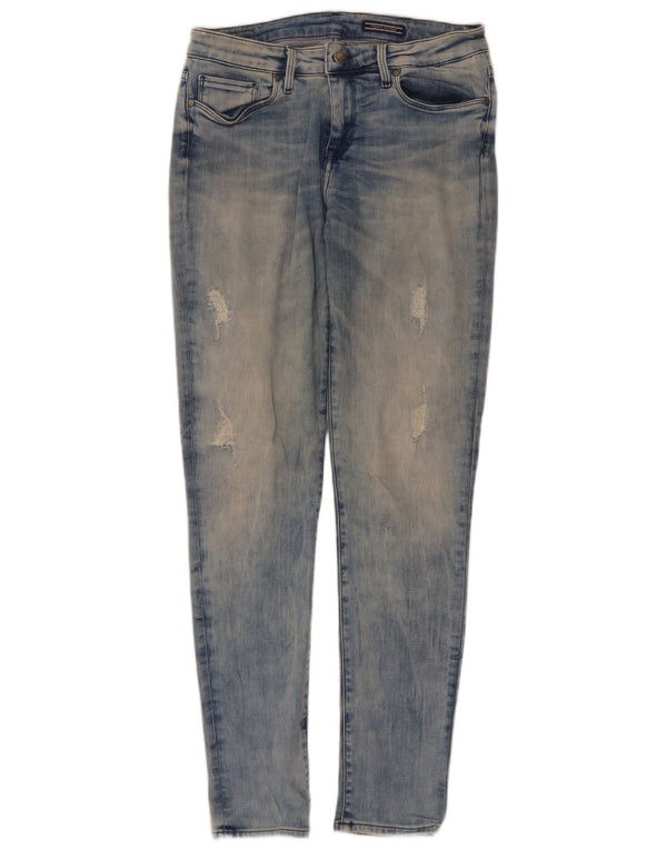 Tommy Hilfiger Damen Distressed Skinny Jeans W30 L30 Blaue Baumwolle