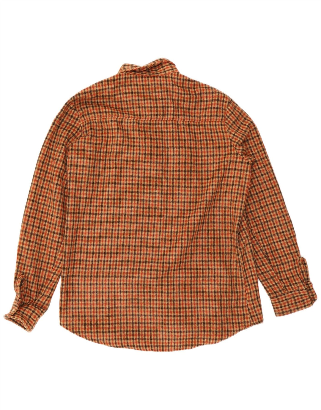 Vintage Herren Flanellhemd Mittelbraun kariert