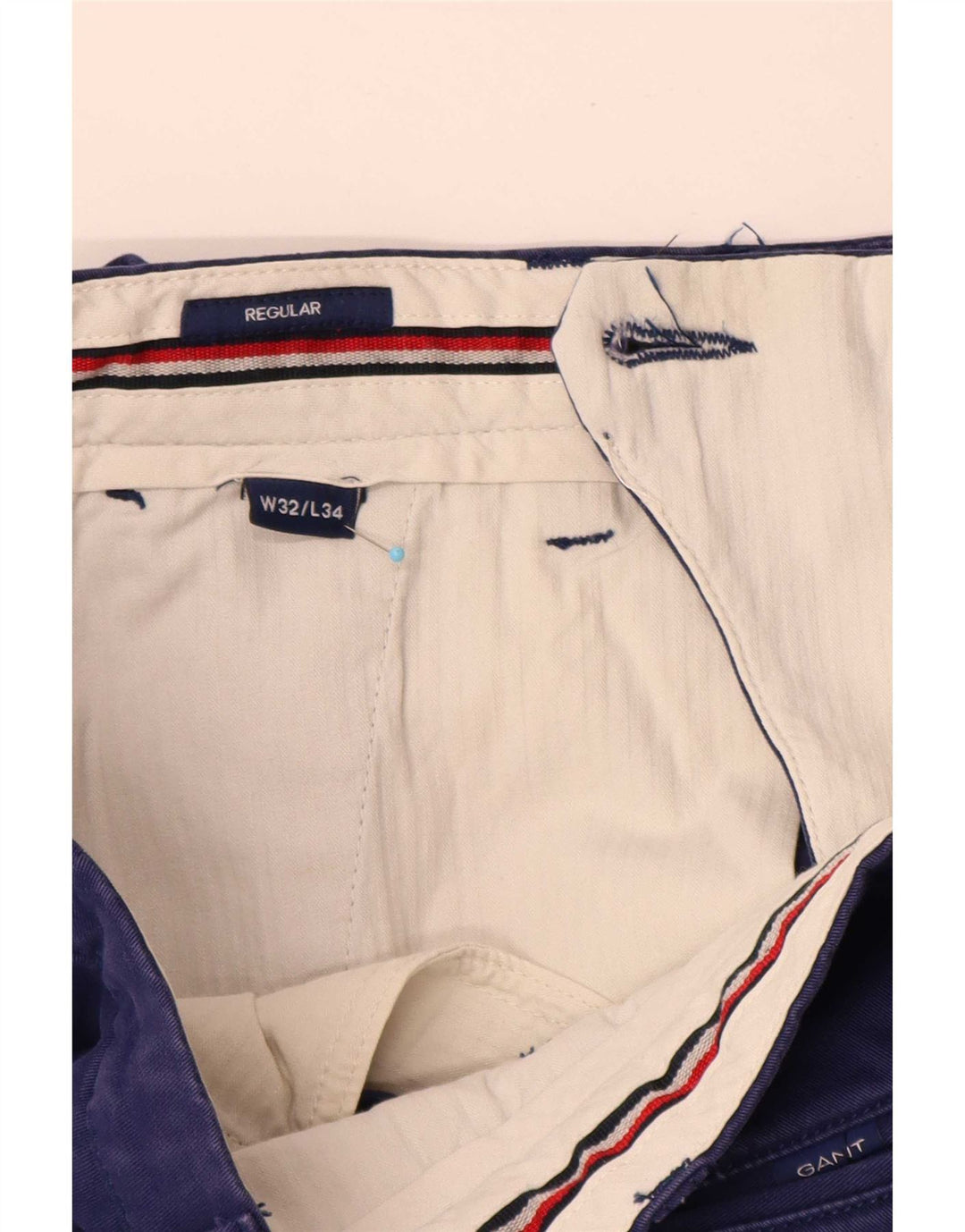 Gant Herren Regular Chinohose W32 L34 Blaue Baumwolle