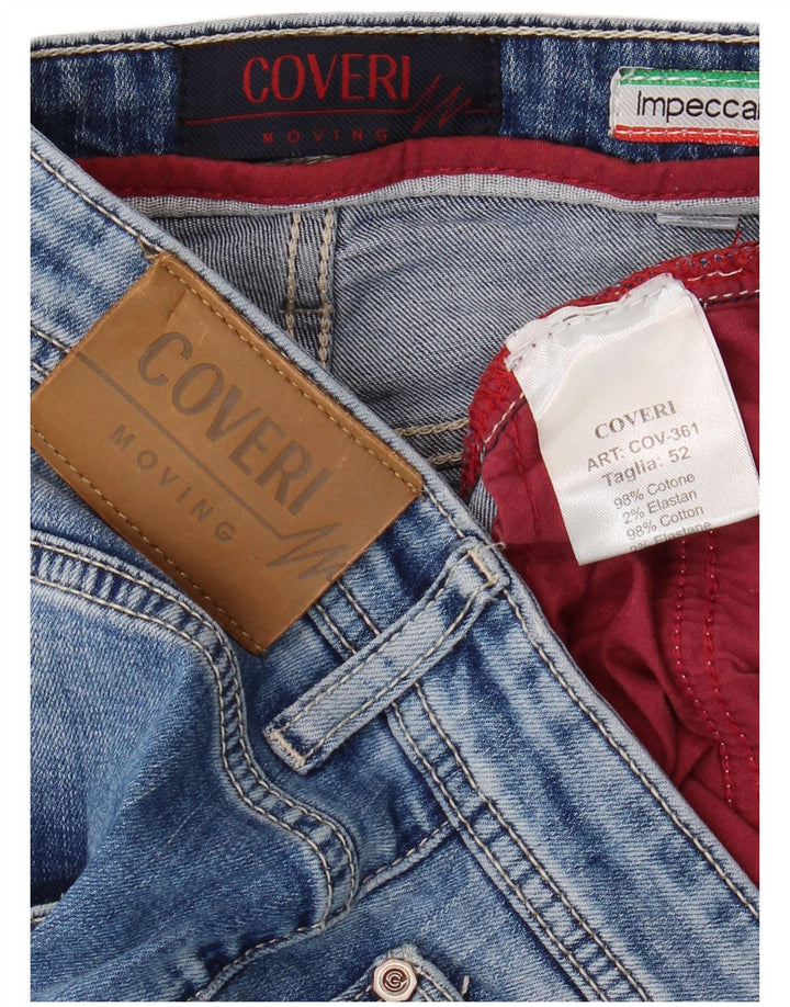 COVERI Herren Jeansshorts IT 52 XL W38 Blaue Baumwolle