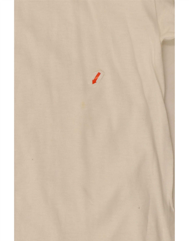 Roccobarocco Herren-T-Shirt-Oberteil aus mittelweißer Baumwolle
