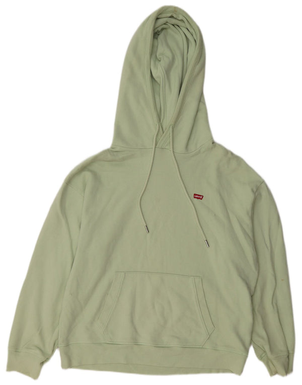 Levi's Damen Kapuzenpullover UK 14 Mittelgrüne Baumwolle