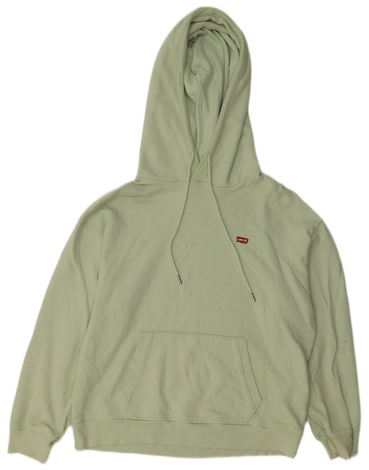 Levi's Damen Kapuzenpullover UK 14 Mittelgrüne Baumwolle