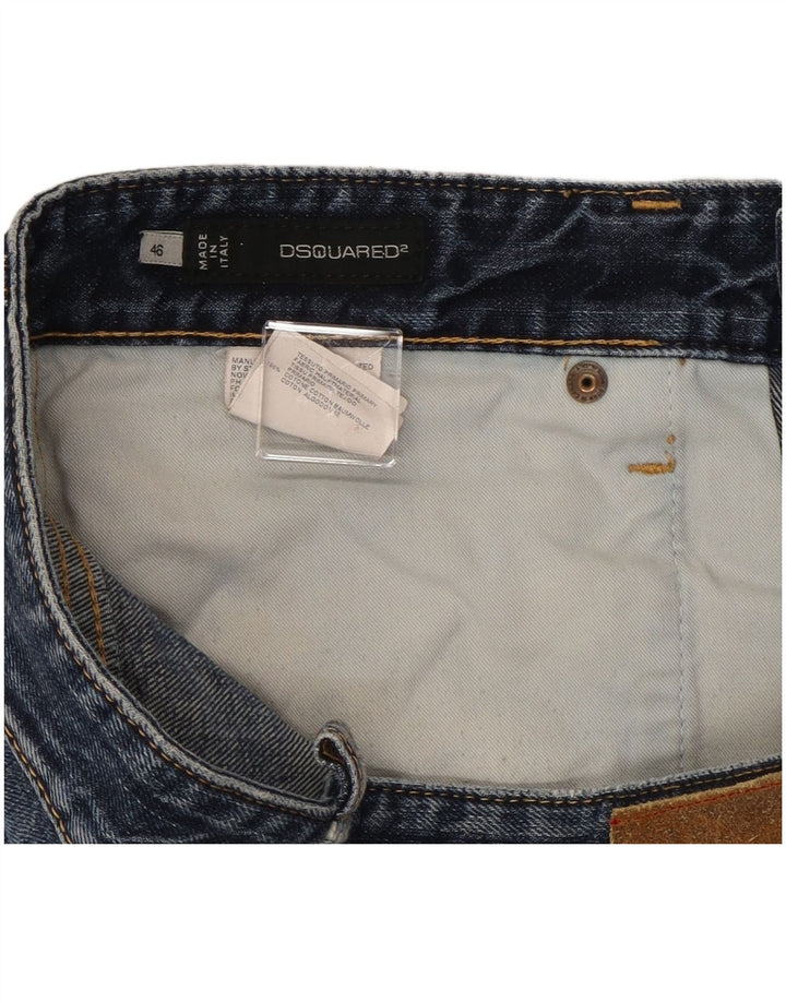 Dsquared Damen Distressed Slim Jeans IT 46 Large W32 L29 Blaue Baumwolle