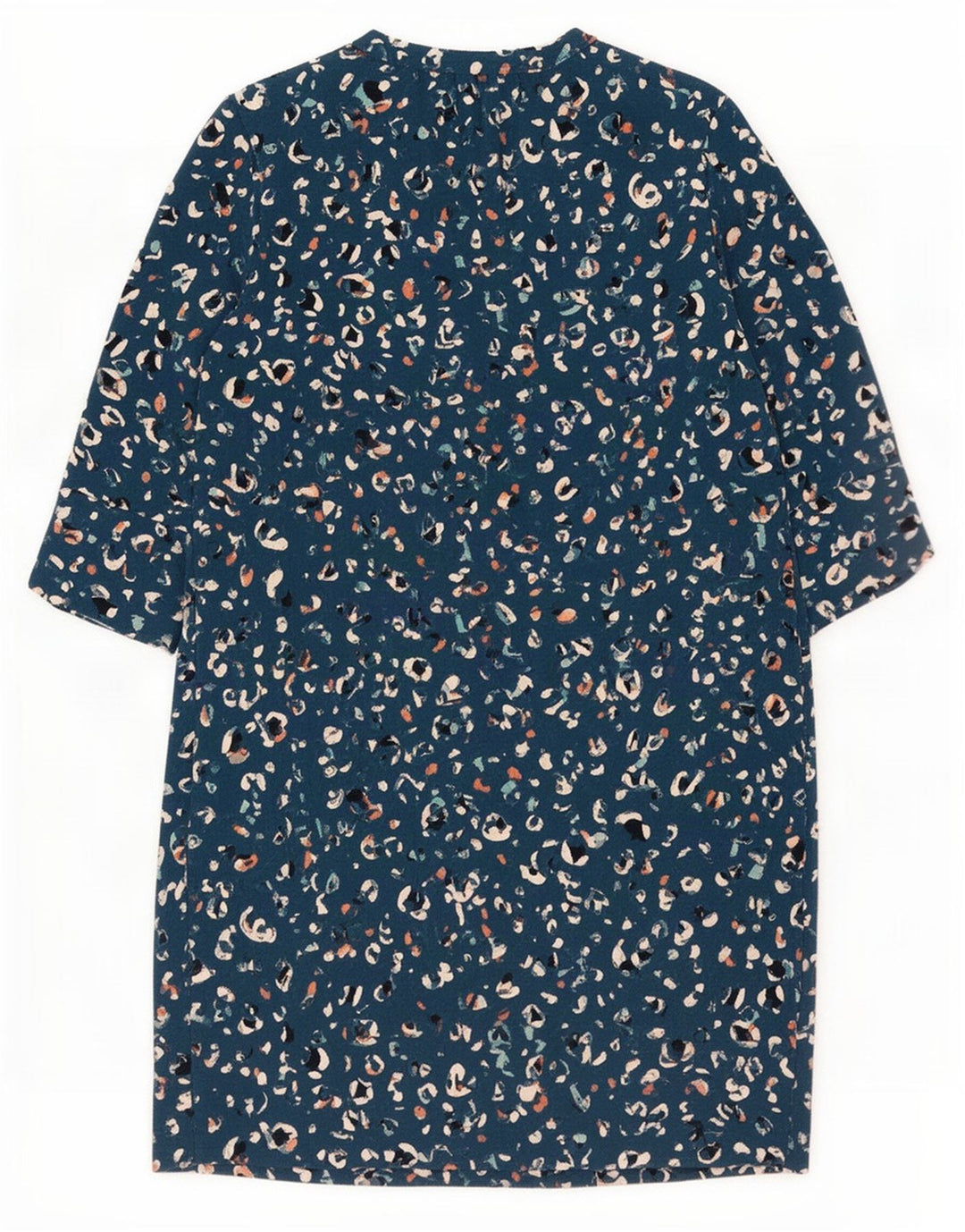 Marks & Spencer Damen Etuikleid UK 12 Mittelblaues Tiermuster
