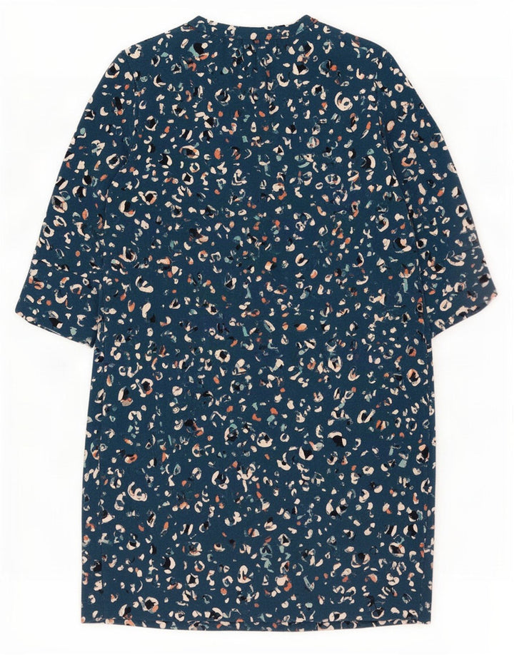 Marks & Spencer Damen Etuikleid UK 12 Mittelblaues Tiermuster
