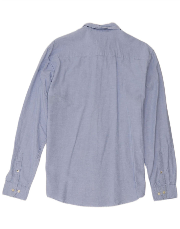 Jack & Jones Herren-Slim-Fit-Hemd, groß, aus blauer Baumwolle