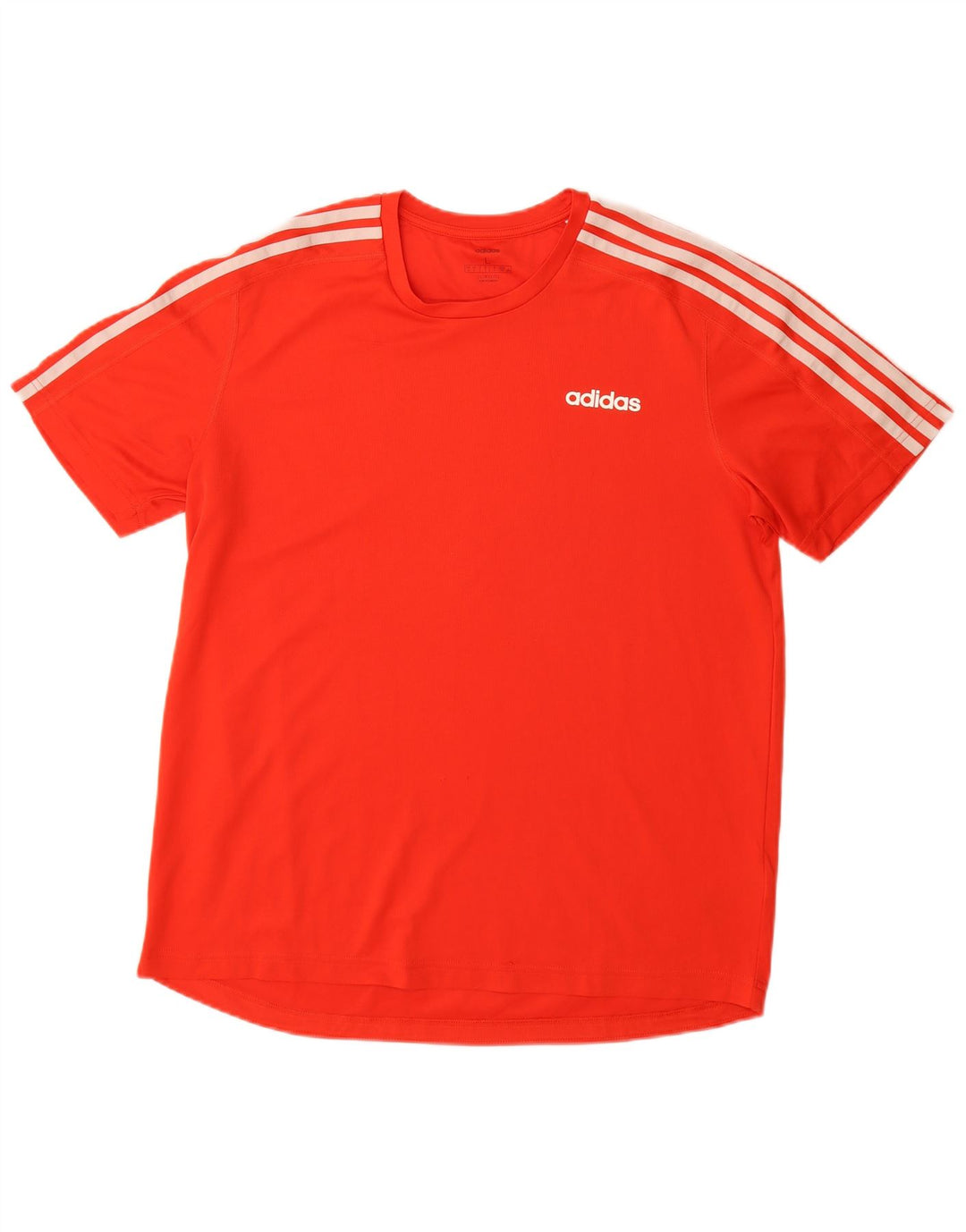 ADIDAS Herren Climalite T-Shirt Top Großes rotes Polyester