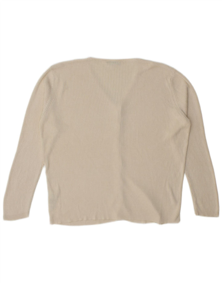 Marks & Spencer Damen-Übergröße-Pullover, Gr. 18, XL, Off-White-Seide