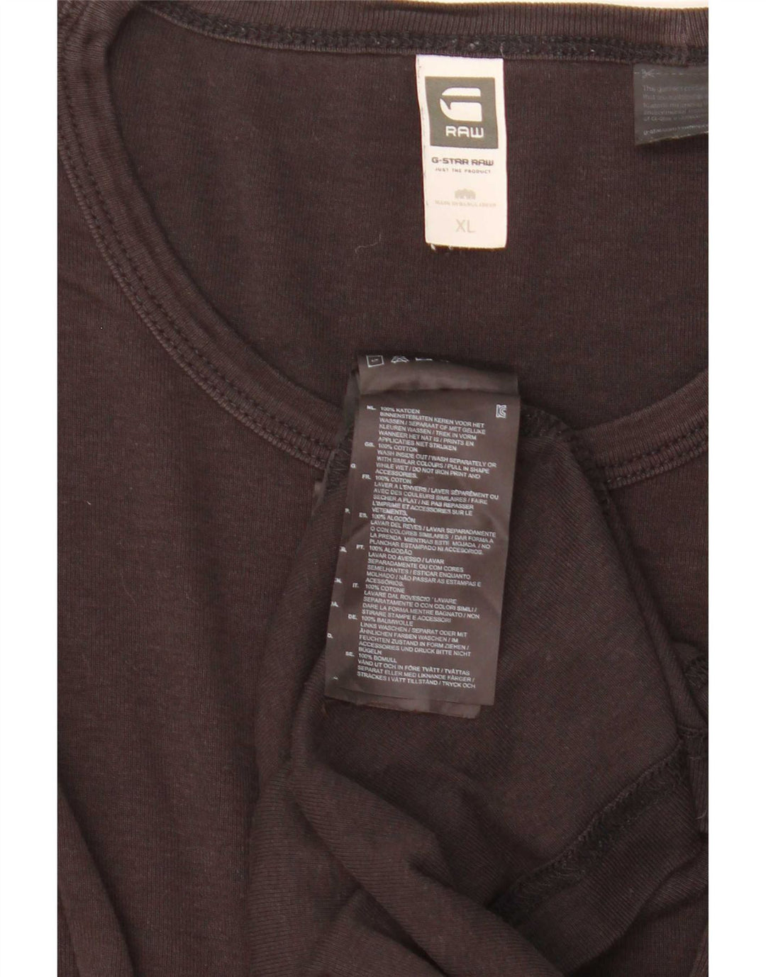 G-Star Herren Top Langarm XL Schwarz Baumwolle