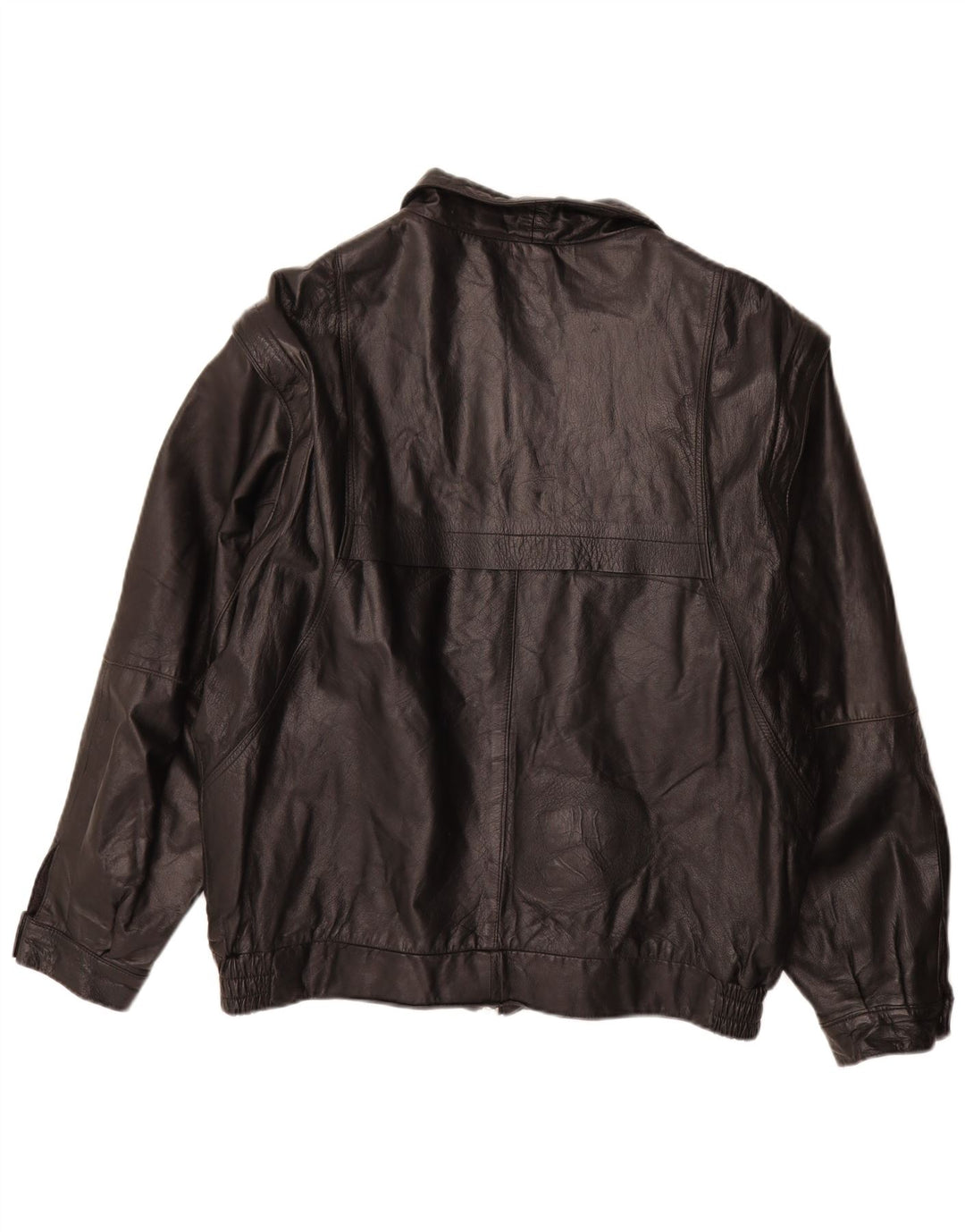 VINTAGE Herren Lederjacke UK 40 Großes schwarzes Leder