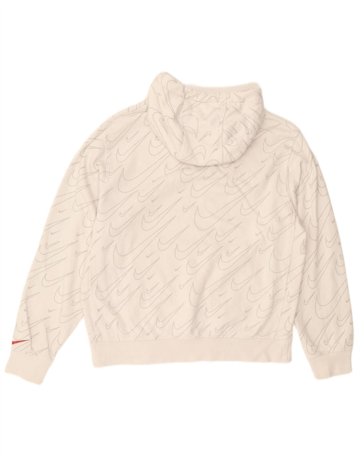 Nike Herren-Kapuzenpullover mit Grafik, Medium, cremefarbene Baumwolle