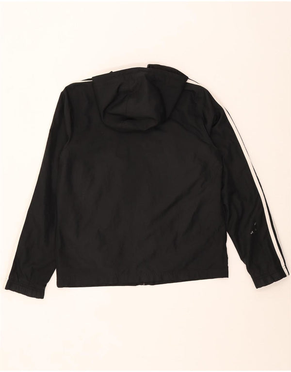 Adidas Damen-Trainingsanzug mit Kapuze, Top-Jacke, UK 14, Größe L, Schwarz, Polyester