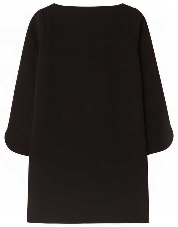 Zara Damen Normales Etuikleid UK 14 Large Schwarz Polyester
