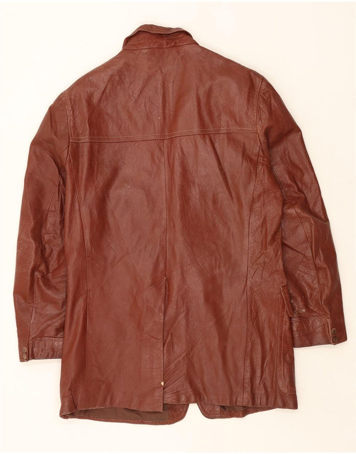 Vintage Herren Lederjacke UK 40 Großes braunes Leder